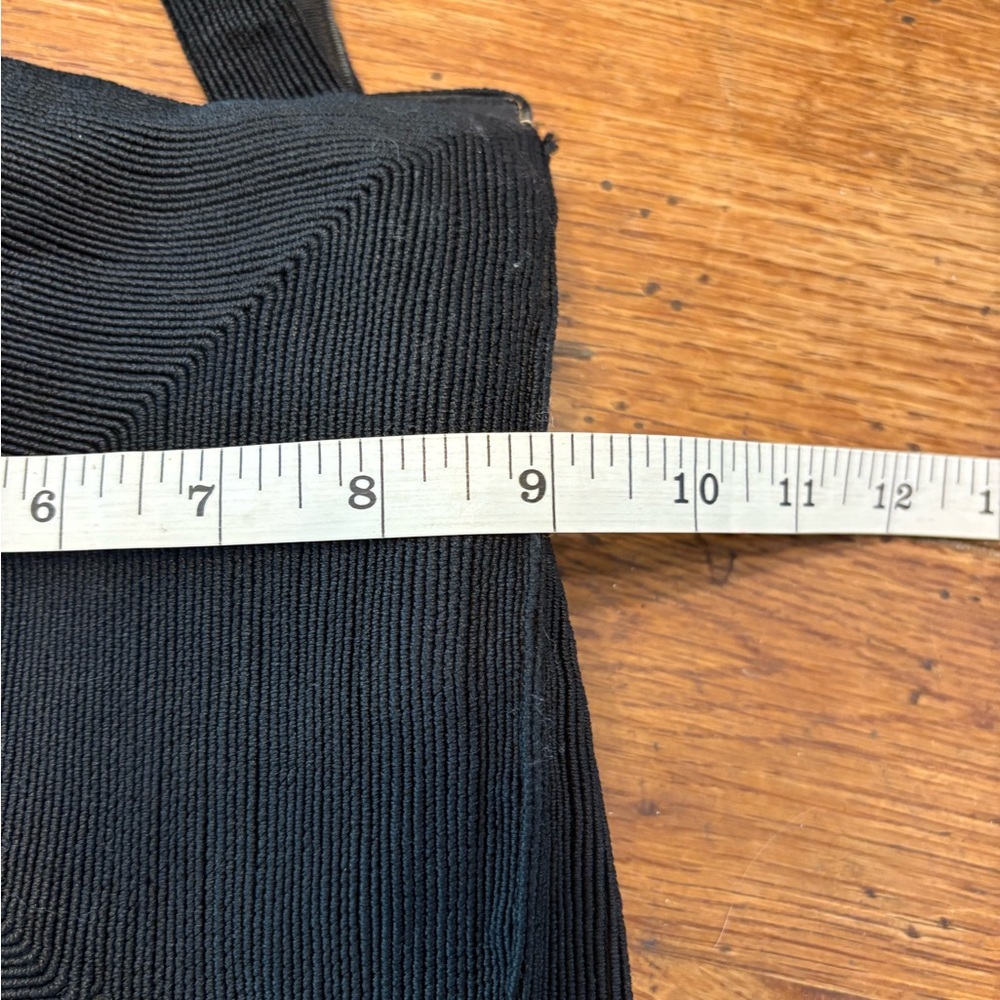 Vtg- 40’s Made in Usa Black Corde Double Top MCM Handbag Clutch - Picture 7 of 8